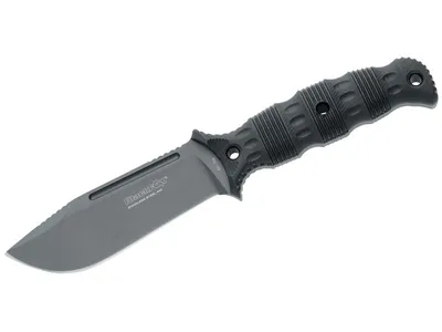 Produktbild von BlackFox Outdoormesser Trackmaster, Stahl 440, titancoated,, Full-Tang, G10-Griffschalen, Feuerstarter Kydexscheide