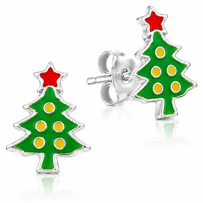Produktbild von LUISIA® Ohrstecker "Weihnachtsbaum" E-14456 - 925 Sterling Silber