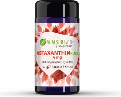 Produktbild von Vitalstoffwerk Astaxanthin Plus, 60 Kapseln