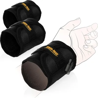 Produktbild von COM-FOUR® 3x Magnetarmband für Handwerker mit je 3 starken Magneten - magnetisches Armband für Schrauben, Nägel, Bits und Werkzeug - Geschenk für Heimwerker