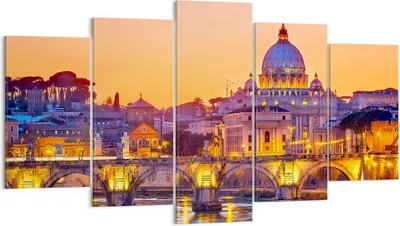 Produktbild von Bild auf Leinwand - Leinwandbild - Rom Italien Basilika Geschichte - 160x85cm - Wand Bild - Wanddeko - Leinwanddruck - Bilder - Kunstdruck - Leinwand bilder - Wandkunst - EA160x85-2704
