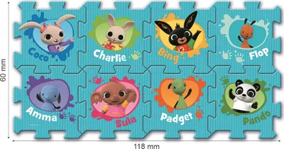 Obrázek produktu pro Pěnové puzzle Bing Bunny 32x32x1,5cm 8ks