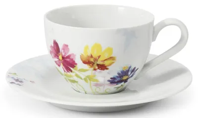 Produktbild von Tasse mit Untertasse, tschechisches Porzellan, 0,20 l, Leander