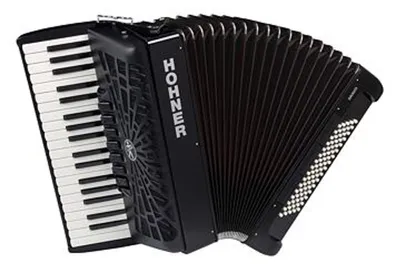 Produktbild von Hohner Bravo III 80 SilentKey Akkordeon, 37 Tasten, 80 Bässe, 7 Diskant- und 3 Bassregister, schwarz, inklusive Gigbag und Gurten