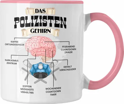 Produktbild von Trendation - Polozisten Tasse Lustiges Geschenk für Polizei Polizisten Spruch Becher Geburtstag Weihnachten (Rosa)