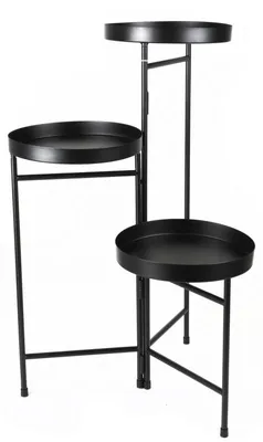 Zdjęcie produktu dla DOCHTMANN Stojak na kwiaty 3 półki, metalowy 54x76x27cm