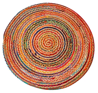Produktbild von Jute Teppich Tamani bunt, Durchmesser:150 cm