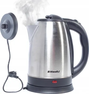 Produktbild von Kabelloser Elektrischer Wasserkessel Aus Metall Mit Drehfunktion 1,8 L Fast Riwall Rcz-01