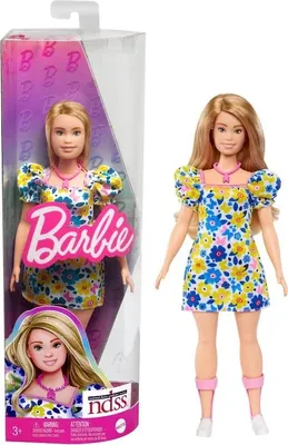 Produktbild von Barbie Fashionistas-Puppe mit Down-Syndrom im Blümchenkleid