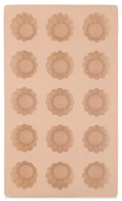 Produktbild von Orion | Pralinenform - 28x17x2,8 cm - Antihaftbeschichtet - Silikon - Mini Keksform Blume Beige