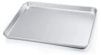 Produktbild von Edelstahl Ofenblech Kuchenblech, 40 x 30 x 2.5cm, Rechteckige Fettpfanne Backofen Tablett zum Backen & Servieren Robust  Alles fürs Weihnachtsessen