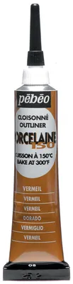Produktbild von Pebeo Porcelaine 150 Relief-Konturenfarbe für Porzellan 20 ml - Vermeil-Gold
