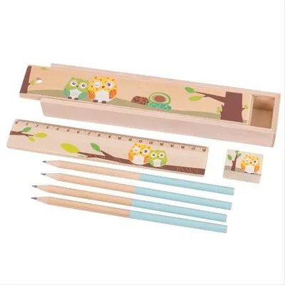 Produktbild von Bigjigs Toys Hölzerne Eule Federtasche