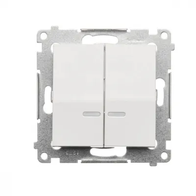 Obrázok produktu pre Kontakt-Simon DW5BL.01/11, Plast, Biela, IP20, IP44, 250 V, 10 A, 75 mm