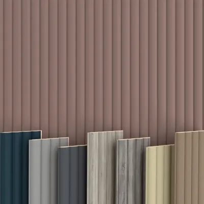 Produktbild von WAVE Lamellen 2,75m HEXIM - MDF Holz Lamellenwand Wandpaneele Lamellenverkleidung Wandverkleidung Lamellenpaneele Holzpaneele Natur (1 Start / Abschlussprofil, Wave De Luxe Mauve)