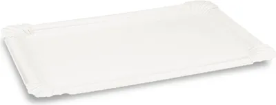 Produktbild von 500 Pappteller Snackteller Imbissteller eckig Frischfaser Weiß 14 x 20,5 cm