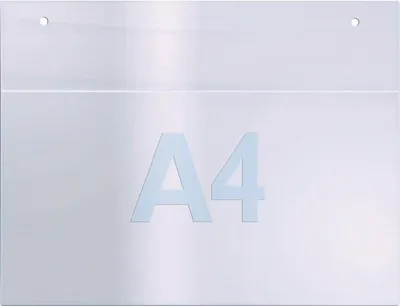 Obrázok produktu pre Nástenný držiak na brožúry DIN A4 na šírku z akrylu transp.