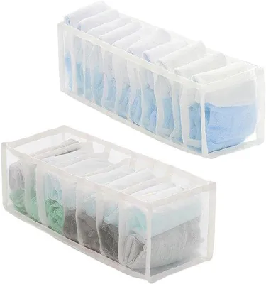 Produktbild von 2er-Set Kleiderschrank-Organizer, Wäscheschrank-Organizer, faltbarer Schrank-Organizer, Wäscheschubladen für Socken und Unterwäsche