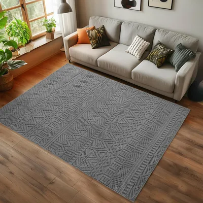 Image de Ayyildiz | Tapis moderne Helix - 280 cm x 370 cm - Gris - Élégant et doux - Facile ? entretenir