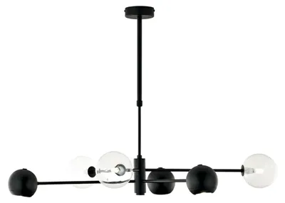 Immagine prodotto di Lampada a sospensione MOKA nera 6xGU10x10W in metallo, dimensioni: 69x94x65 cm, IP20, Jupiter