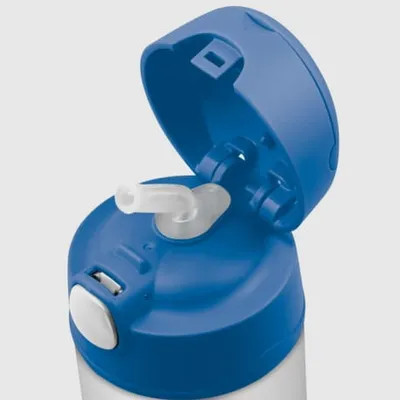 Immagine prodotto di FUNtainer Termos per bambini con cannuccia - blu 355 ml