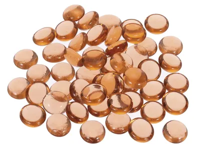 Flache Glaskiesel rot 12–14 mm, 50 Stück für Aquarium & Deko