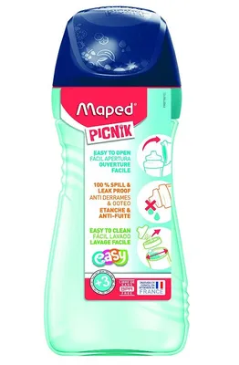 Produktbild von Maped PICNIK Trinkflasche ORIGINS, blau/türkis, 0,43 l