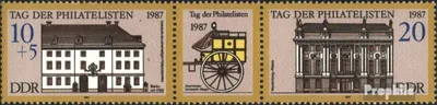 Produktbild von Briefmarken DDR 1987 Mi WZd722 (kompl.Ausg.) (3118-3119 als Dreierstreifen) postfrisch Tag der Philatelisten