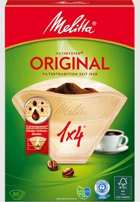Produktbild von Kaffeefilter Original 1X4 ungebleicht 80er-Pack 18 Stück DFP