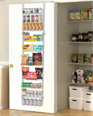 Immagine prodotto di Organizzatore per dispensa a parete: portaspezie a 10 livelli in bianco per la cucina