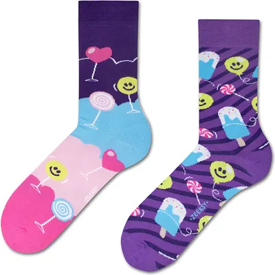 Image de Chaussettes pour femmes « Bonbons », pointures 36-40, chaussettes colorées avec un motif amusant