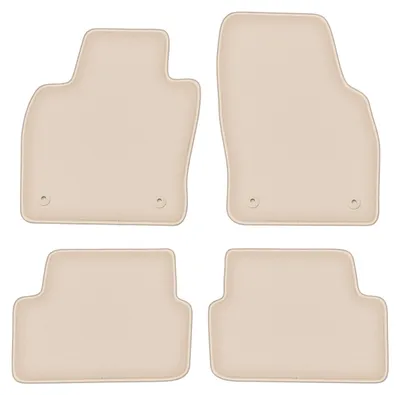Produktbild von DURBAN Beige Velours-Fußmatten-Set für Volkswagen Polo VI Schrägheck (2017-)