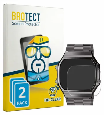 Produktbild von 2x Für Casio A168WEGG-1BEF Schutzfolie BROTECT Displayschutz Display Schutz Folie Klar Transparent