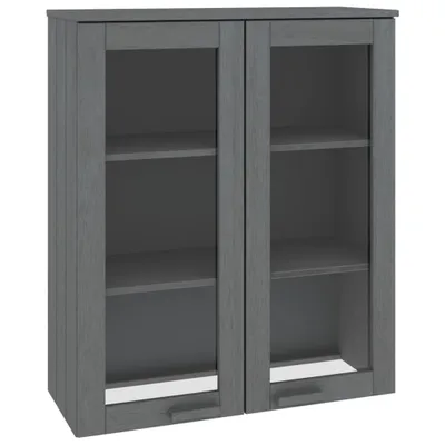 Productafbeelding van Opzetkast HAMAR 85x35x100 cm massief grenenhout donkergrijs