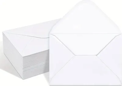 Productafbeelding van Witte B6-enveloppen met plakstrip - Enveloppen van kraftpapier voor cadeaubonnen voor Kerstmis en Valentijnsdag - Set van 50.