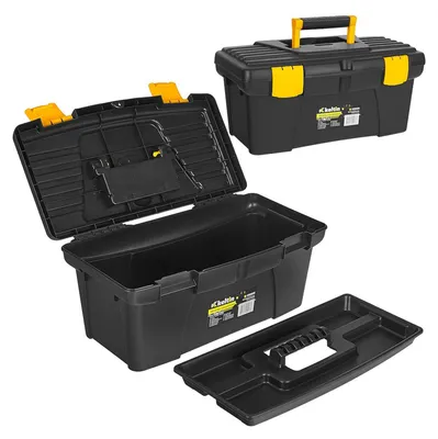 Immagine prodotto di Cassetta porta utensili, nero/giallo, 16", 41 x 21 x 20 cm Keltin