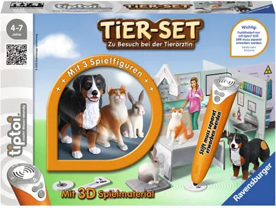 Produktbild von Ravensburger tiptoi Spielfigur Tierwelt Set Zu Besuch bei der Tierärztin 00747