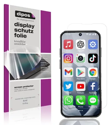Immagine prodotto di 4x Pellicola Protettiva per BLKE 19 Pro Protezione Schermo Claro Display dipos