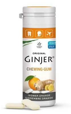 Produktbild von Ginjer Ingwer Kaugummi - Orange 30g