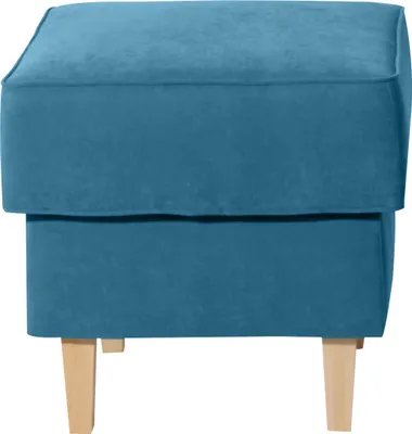 Produktbild von Max Winzer Hocker Lorris - Velourstoff petrol - Maße: 53 x 53 x 45 cm