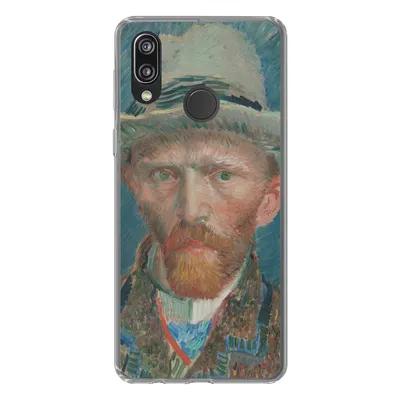 Produktbild von MuchoWow® Handyhülle Schutzhülle Hülle für Huawei P20 Lite (2020) Selbstporträt 1887 - Gemälde von Vincent van Gogh Silikon Softcase Handy Hülle - Kartenhalter