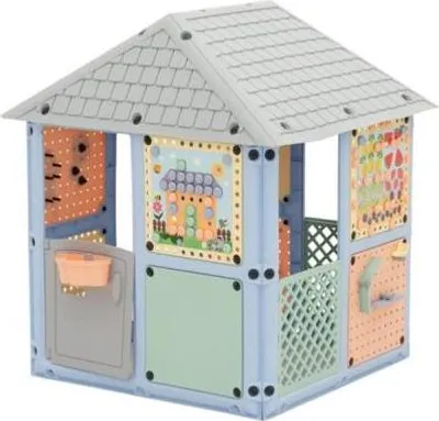 Zdjęcie produktu dla MOCHTOYS DOMEK OGRODOWY DLA DZIECI DOM DO ZABAWY NA OGRÓD OBROTOWE ŚCIANY | 115x107cm | Wysokość 130 cm