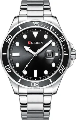 A close-up studio shot of a men's wristwatch.