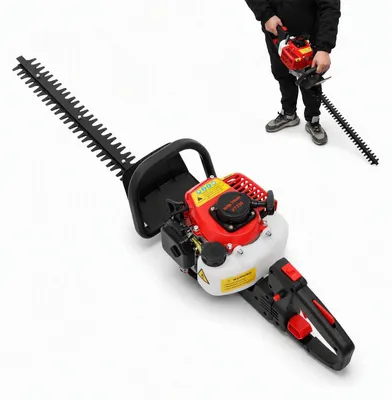 Produktbild von Benzin-Heckenschere, 1,25 PS, 2-Takt-Motor, 22,5 cm³ Hubraum, 56 cm Schnittbreite, Messer aus Manganguss