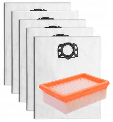 Produktbild von AFC Staubbeutel-Set mit Filter für Kärcher WD4/5/6 MV4/5/6 Premium