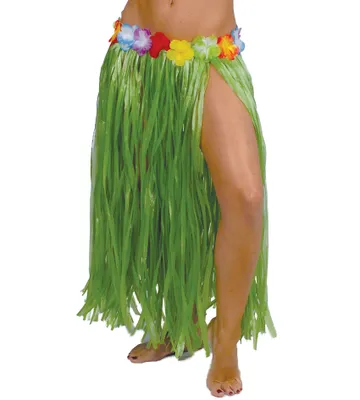 Produktbild von Hawaii Rock mit Blumen für Damen grün ca. 75 cm