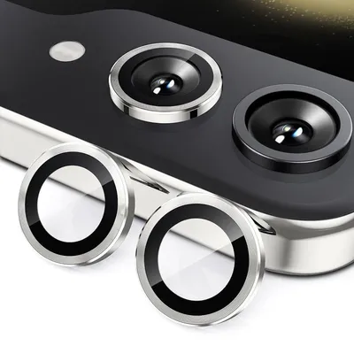 Produktbild von Für Samsung Galaxy Z Flip7 5G Aluminium Schutz Ring Kamera + H9 Tempered Hart Glas Silber