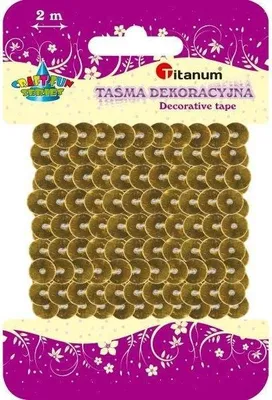 Image de Paillettes sur ruban 6mm 2m or