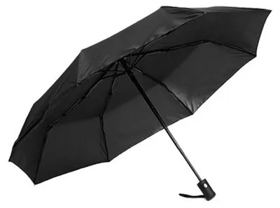 Produktbild von L-Merch - "Plopp"  winddicht Taschenschirm LT5953 (Einheitsgröße) (Schwarz)