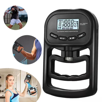 Produktbild von 180kg Griffkrafttrainer, Wiederaufladbare Elektronische Hand Dynamometer, Digitales Handkraftmessgerät mit LCD-Display